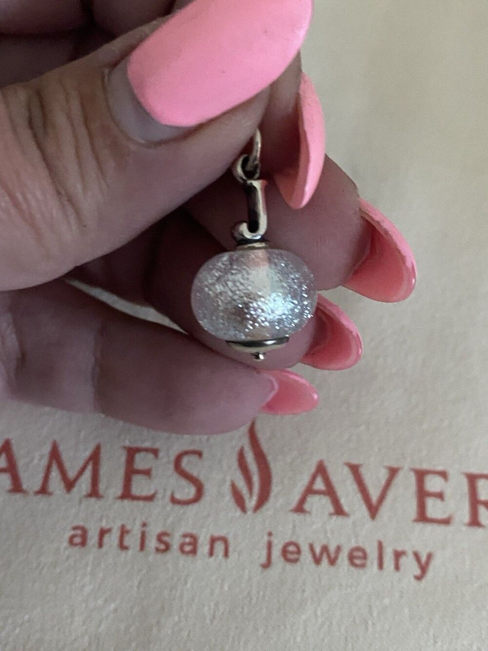 NWT James Avery Retired “J” Frosted Finial Charm